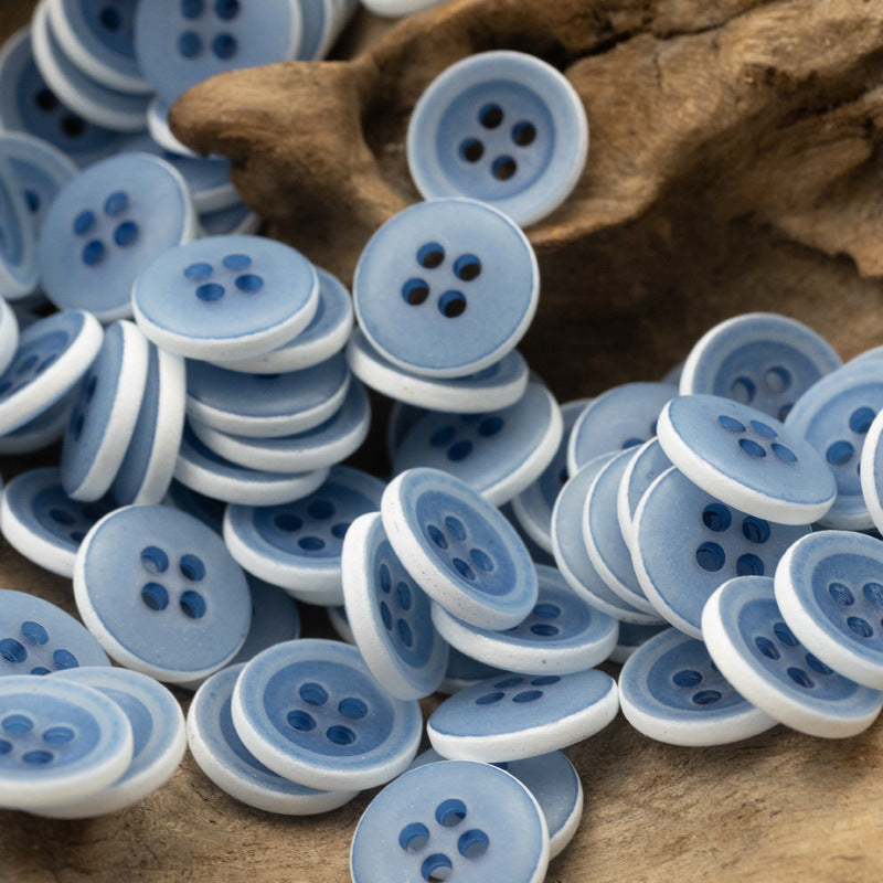 Matte Frosted Urea Buttons Hawaiian Round 20Pcs - Lots of Buttons