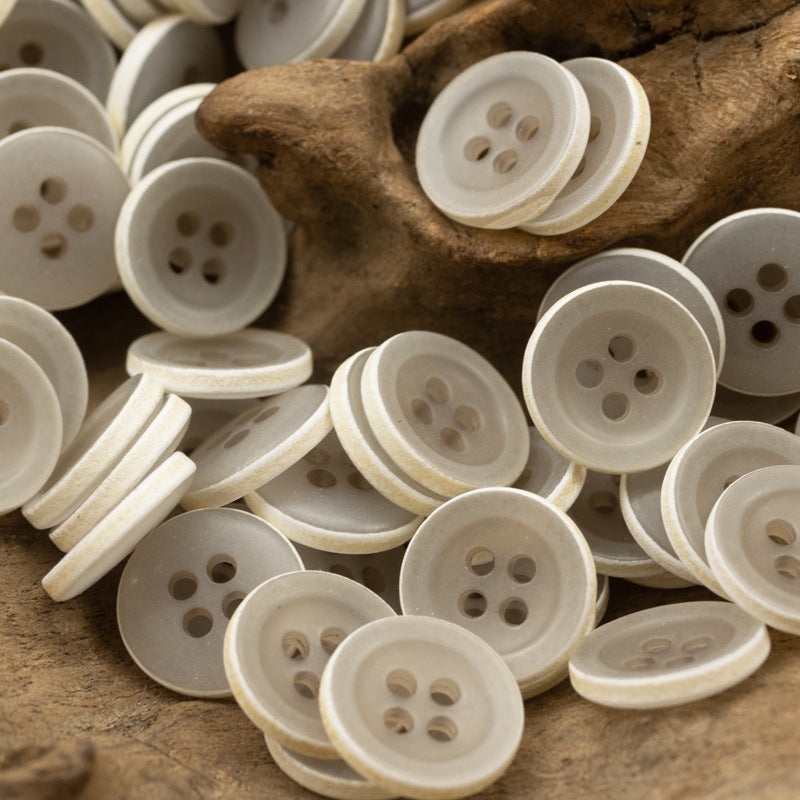 Matte Frosted Urea Buttons Hawaiian Round 20Pcs - Lots of Buttons