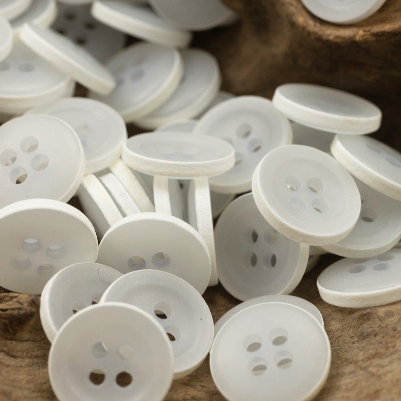 Matte Frosted Urea Buttons Hawaiian Round 20Pcs - Lots of Buttons