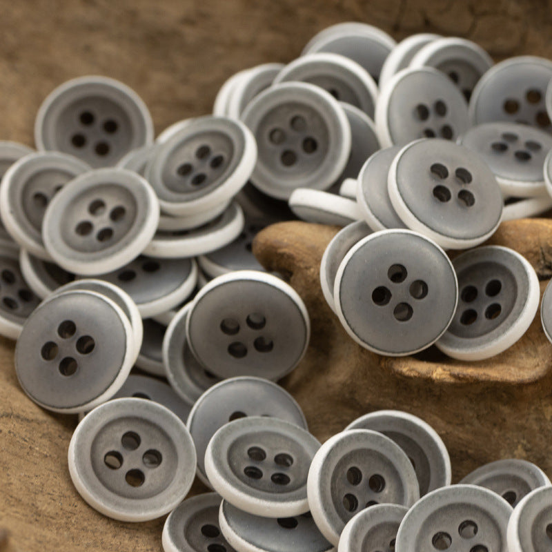 Matte Frosted Urea Buttons Hawaiian Round 20Pcs - Lots of Buttons