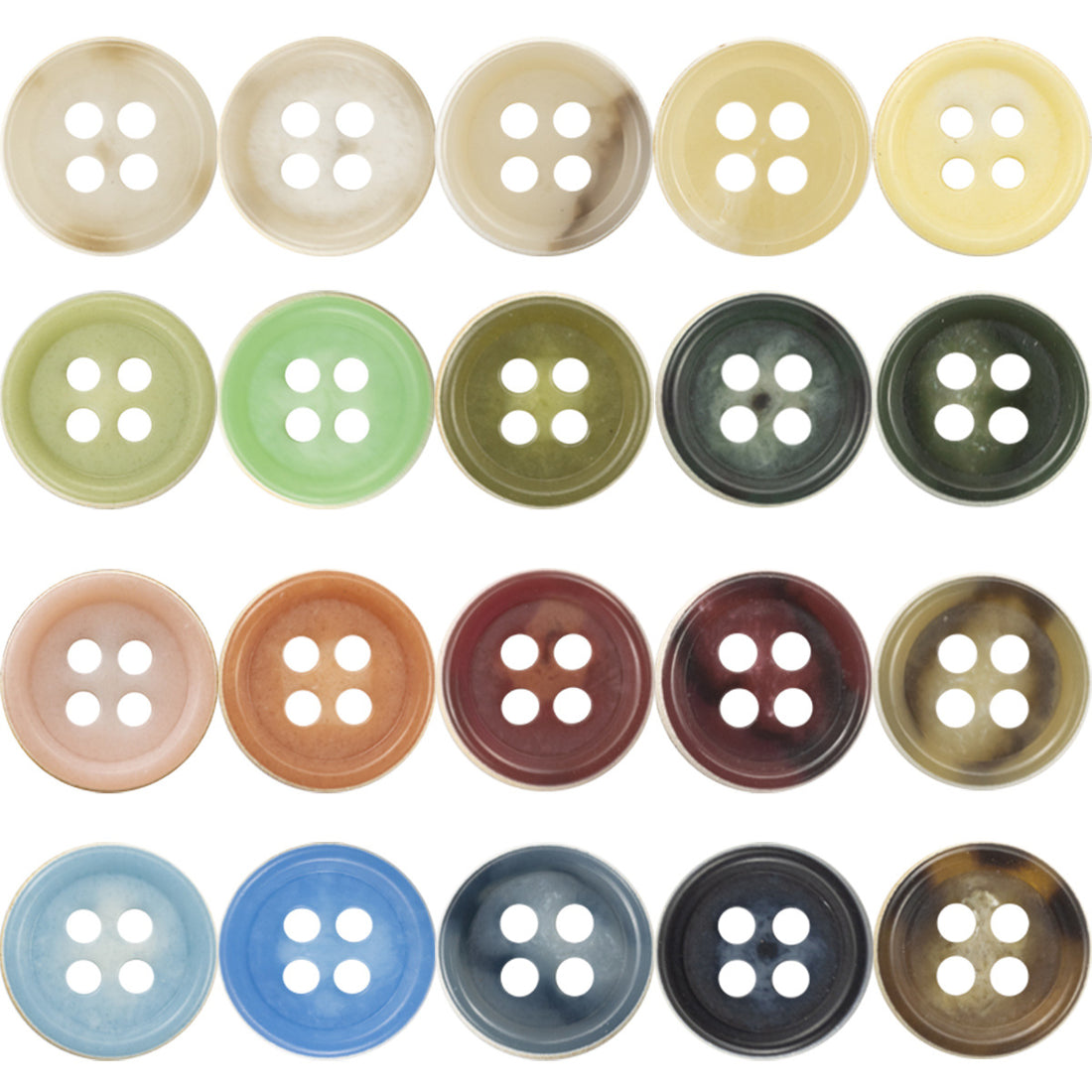11.5mm 100-Piece Set of 20 Kinds of Candy-Colored Urea Buttons - Lots of Buttons