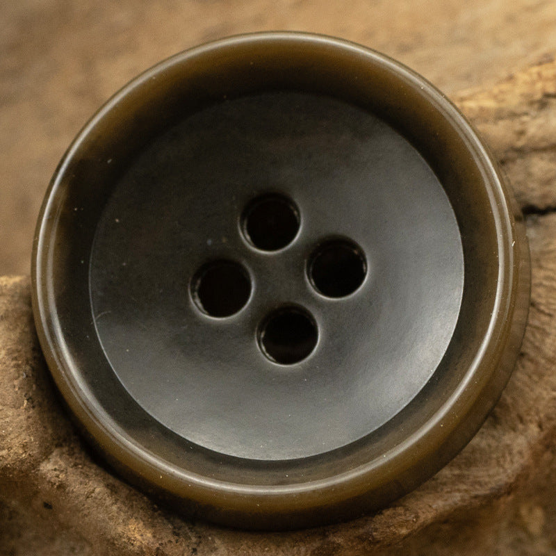 15-25mm Olive Green and Brown Round Eco-Friendly Urea Buttons 10pcs - Lots of Buttons