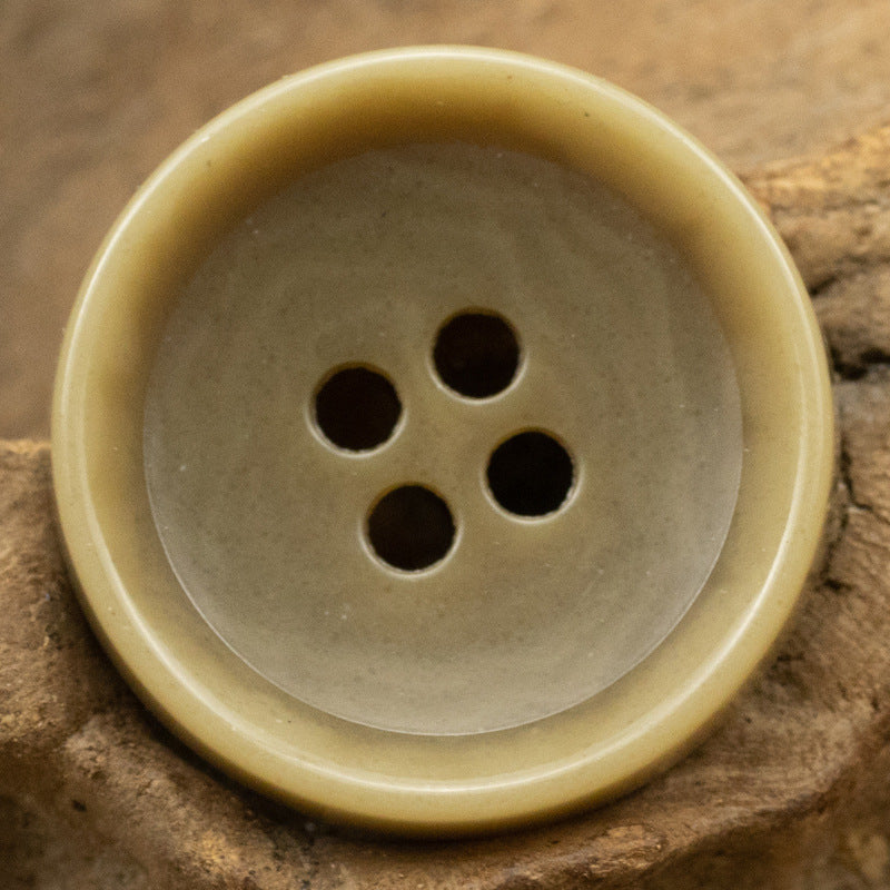 15-25mm Olive Green and Brown Round Eco-Friendly Urea Buttons 10pcs - Lots of Buttons