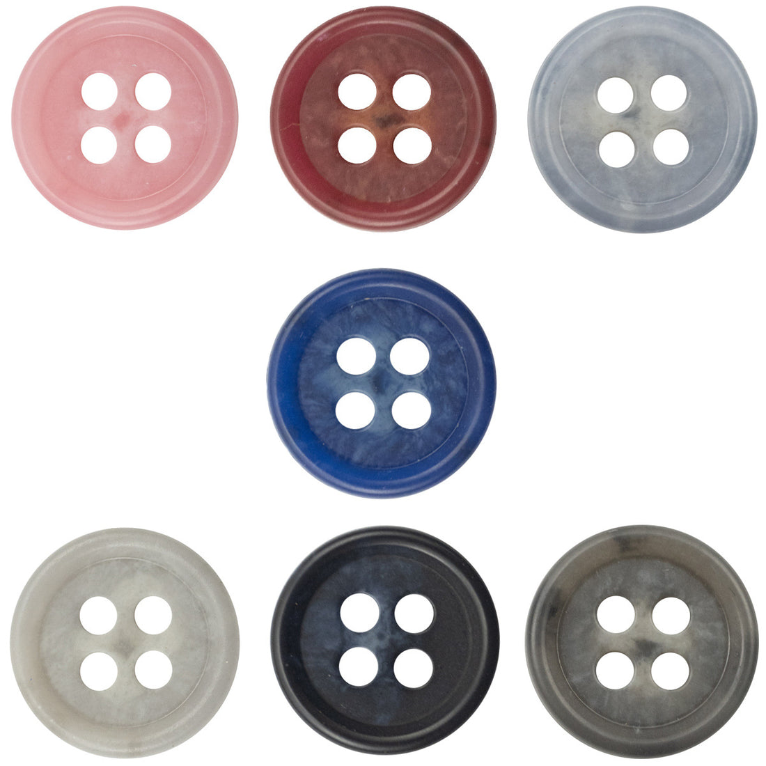 Round Urea Buttons for Men Women Business Shirts - 70 Pack - Lots of Buttons