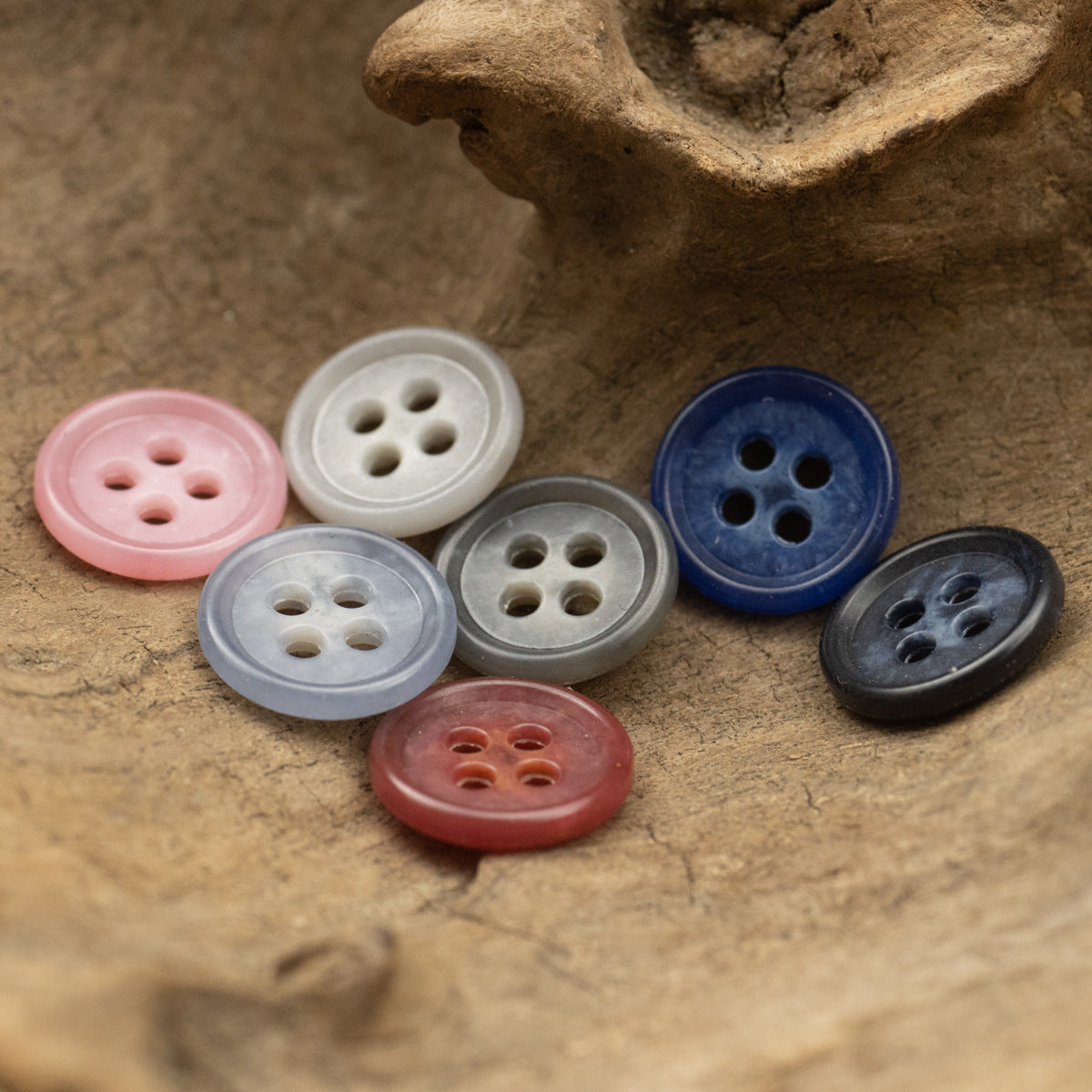Round Urea Buttons for Men Women Business Shirts - 70 Pack - Lots of Buttons