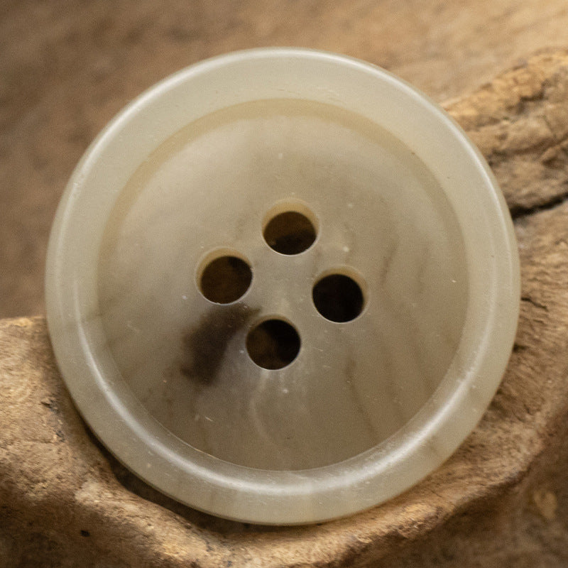 15mm/20mm Khaki Round Four-Hole Eco-Friendly Urea Buttons 18 Pack - Lots of Buttons