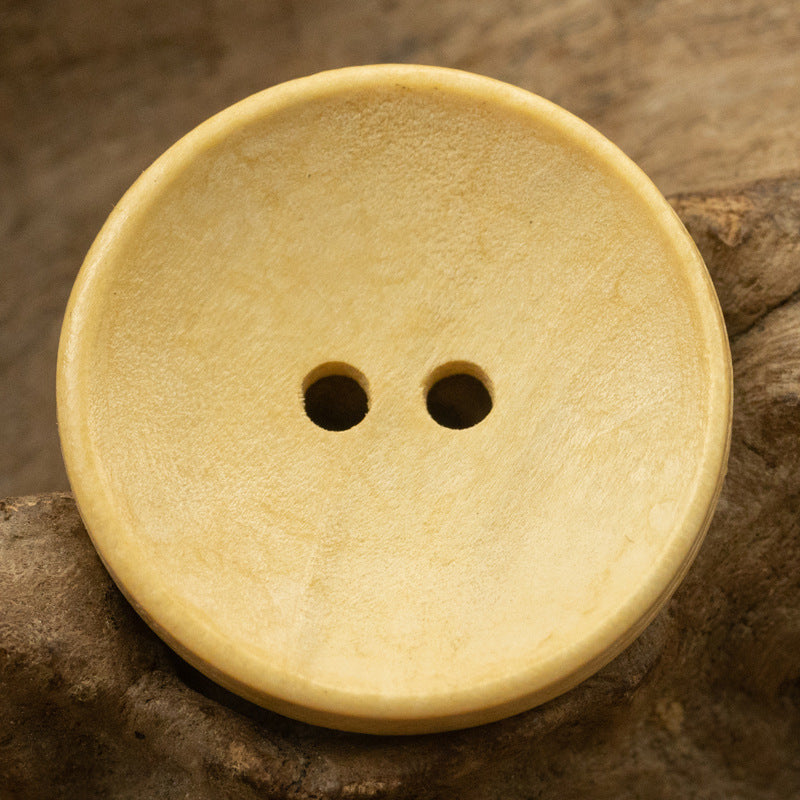 Two-Hole Dotted Wood Buttons Bowl-Shaped 50 Pack - Lots of Buttons