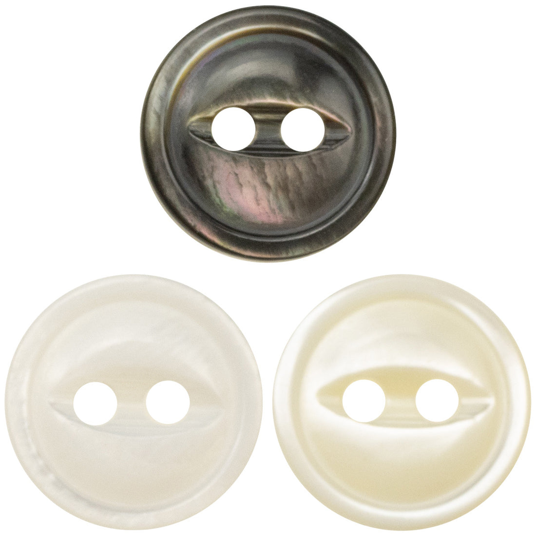 11.5mm Fish-Eye Design Natural Pearl Shell Buttons for Silk Shirts,10PCS - Lots of Buttons