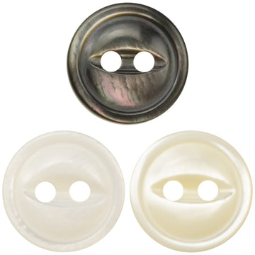 11.5mm Fish-Eye Design Natural Pearl Shell Buttons for Silk Shirts,10PCS - Lots of Buttons