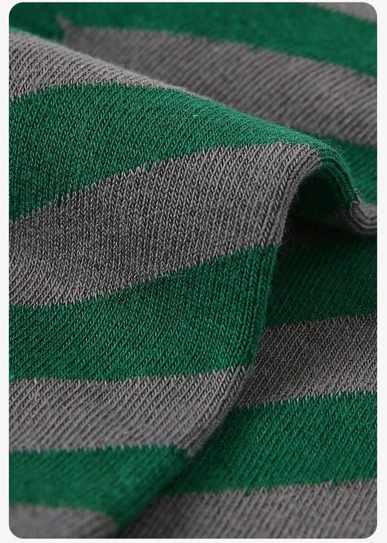 Women's Summer Thin Color-Block Striped Dot Sport Socks 5 Pack