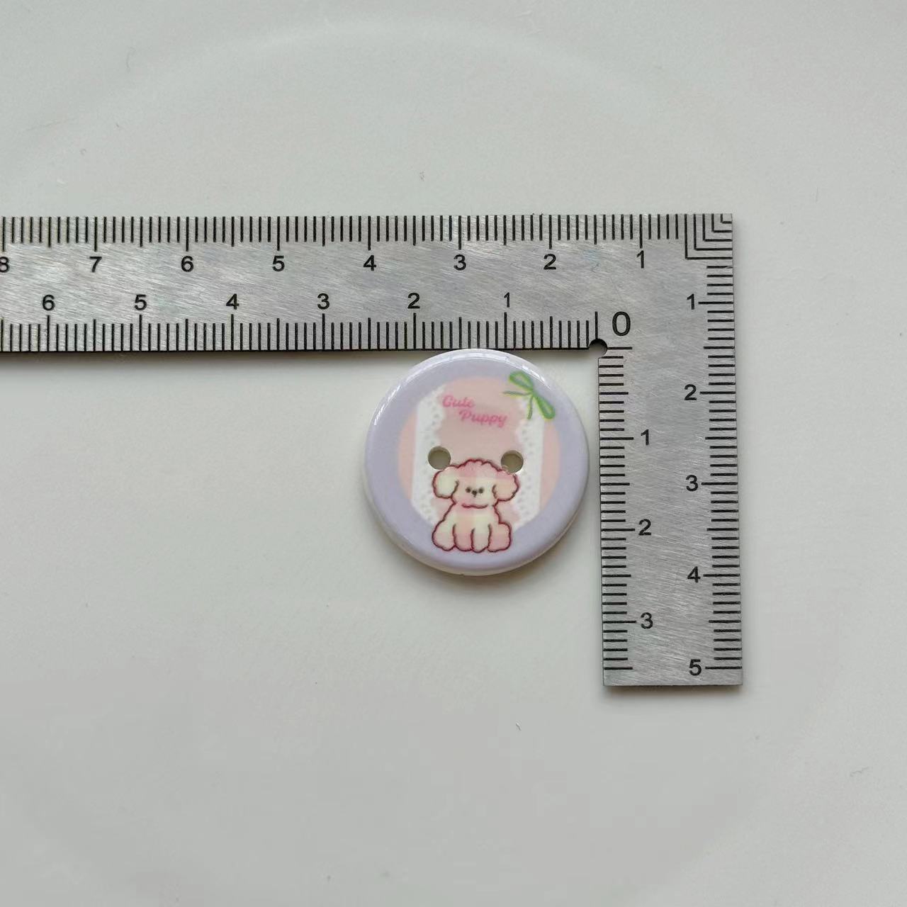 25MM Cartoon Kers Kat en Hond 2-Gat Hars Knopen 48 Pack
