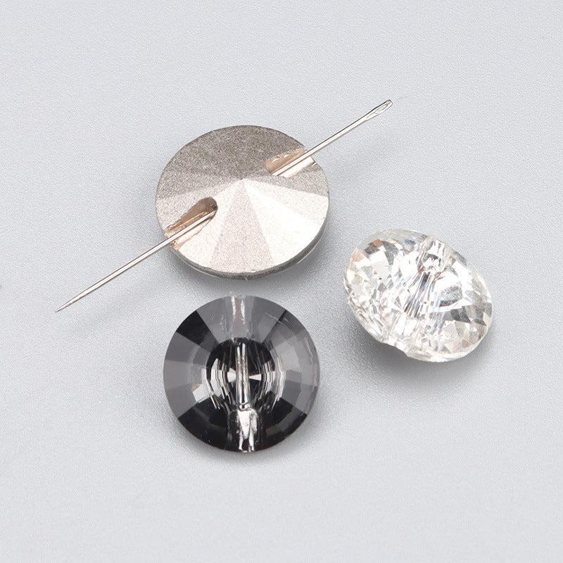 Elegant Glass Crystal Buttons for Chiffon Shirts,6pcs - Lots of Buttons