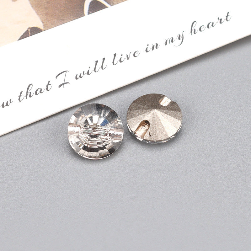 Elegant Glass Crystal Buttons for Chiffon Shirts,6pcs - Lots of Buttons