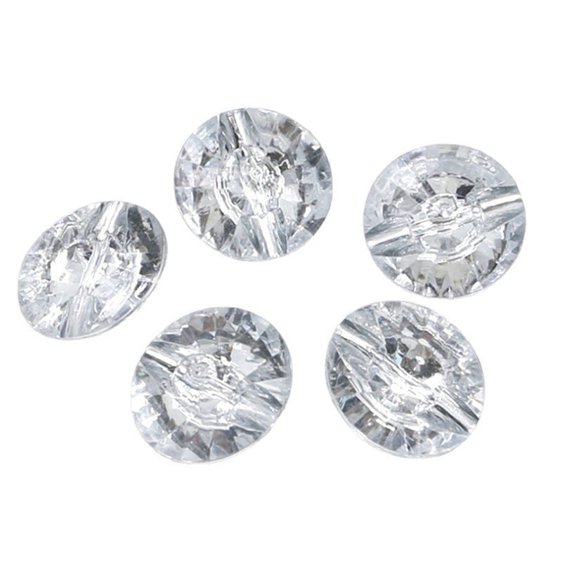 10-50mm White Acrylic Buttons for Home Textiles Sofa Cushions 150 Pack