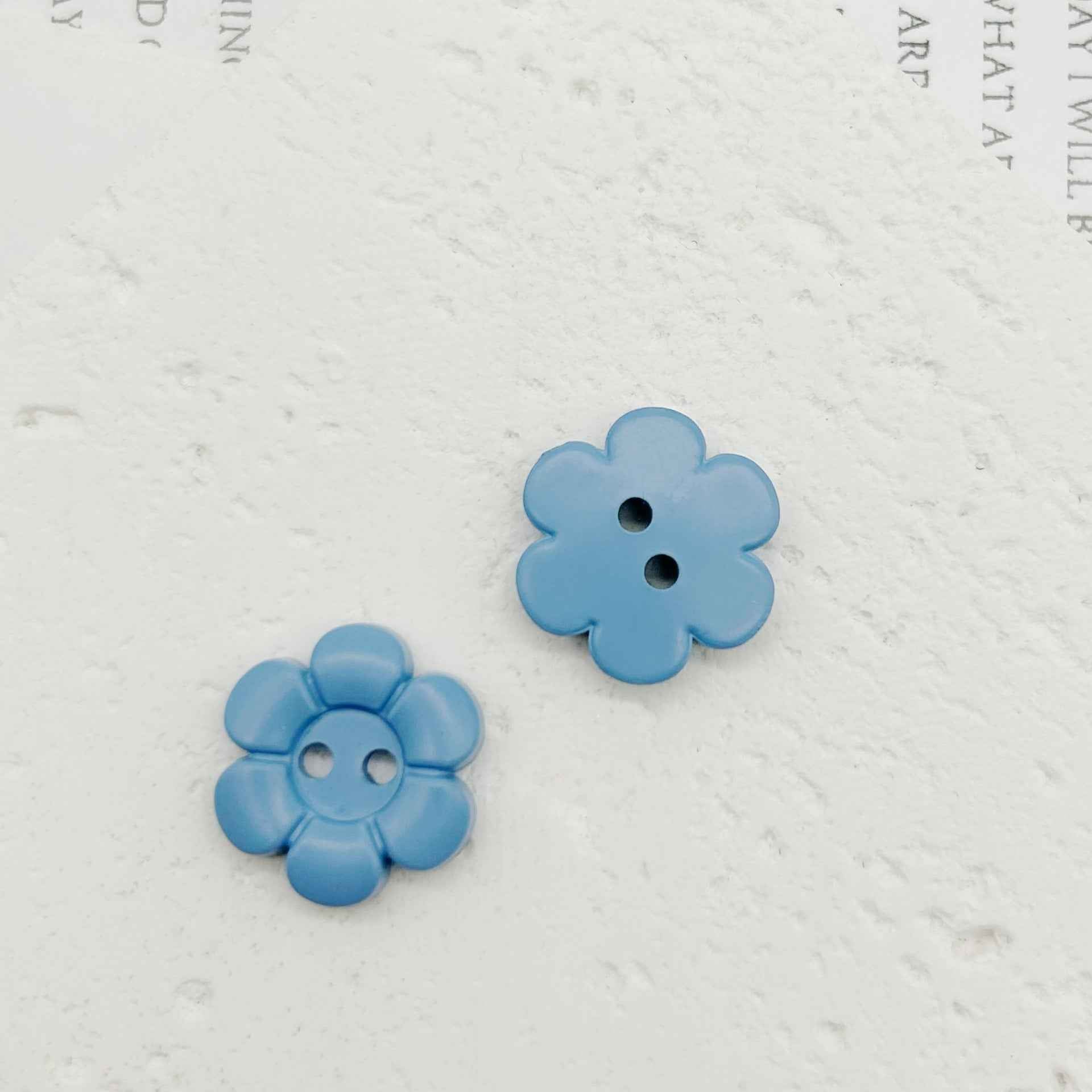 11.5mm Colorful Plastic Flower-Shaped Two-Hole Buttons for Children's Clothing 100PCS - Lots of Buttons