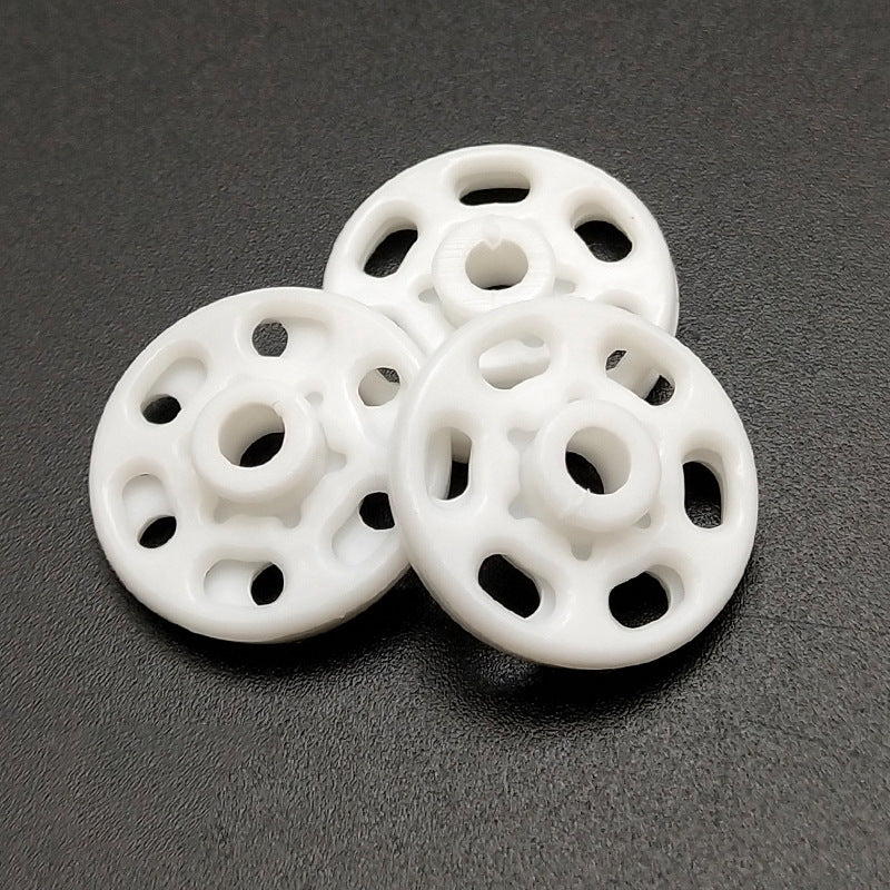7-20mm Runde Schwarze, Weiße und Transparente Nylon Druckknöpfe 140 Packung (7 Gemischte Größen)