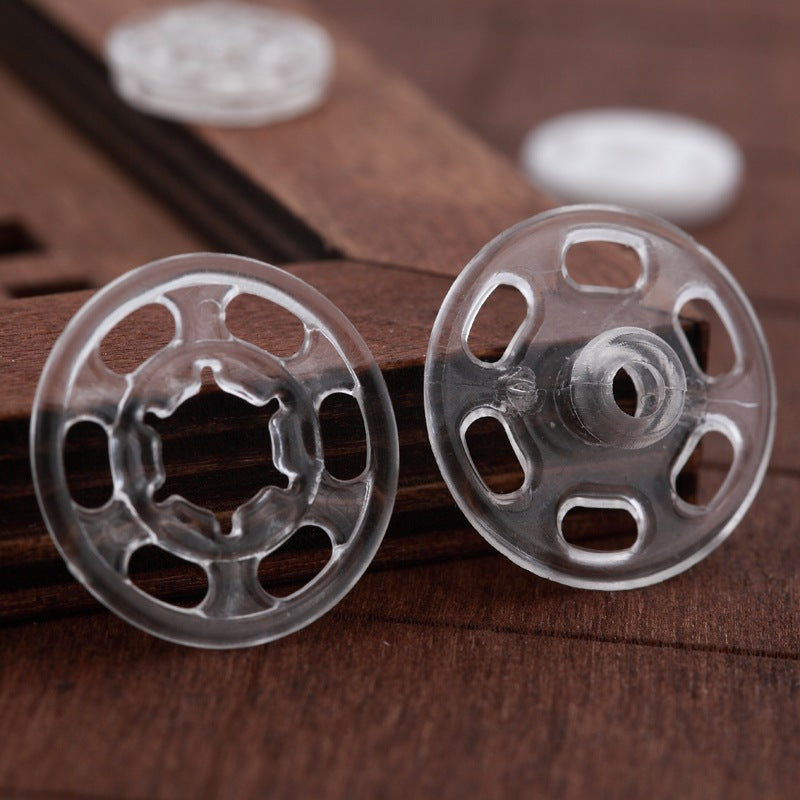 7-20mm Runde Schwarze, Weiße und Transparente Nylon Druckknöpfe 140 Packung (7 Gemischte Größen)