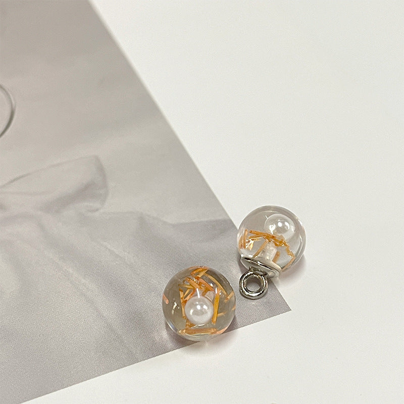 Botones de perla y pan de oro estilo palacio chino de 10 mm para cheongsam 50 piezas