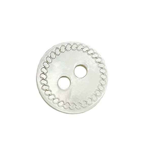 10/11.8mm Two-Hole White Mabe Pearl Shell Buttons for Children's Clothing 30pcs - Lots of Buttons
