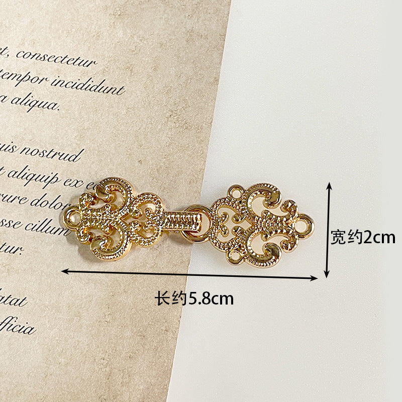 Vintage Chinese Style Metal Frog Buttons for Hanfu 14 Pack(7 Styles)