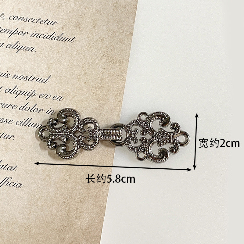 Vintage Chinese Style Metal Frog Buttons for Hanfu 14 Pack(7 Styles)