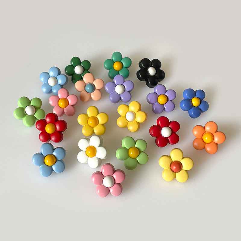15/18mm Plastic Colorful Flower Shank Buttons for Children's Clothing 44 Pack - Lots of Buttons