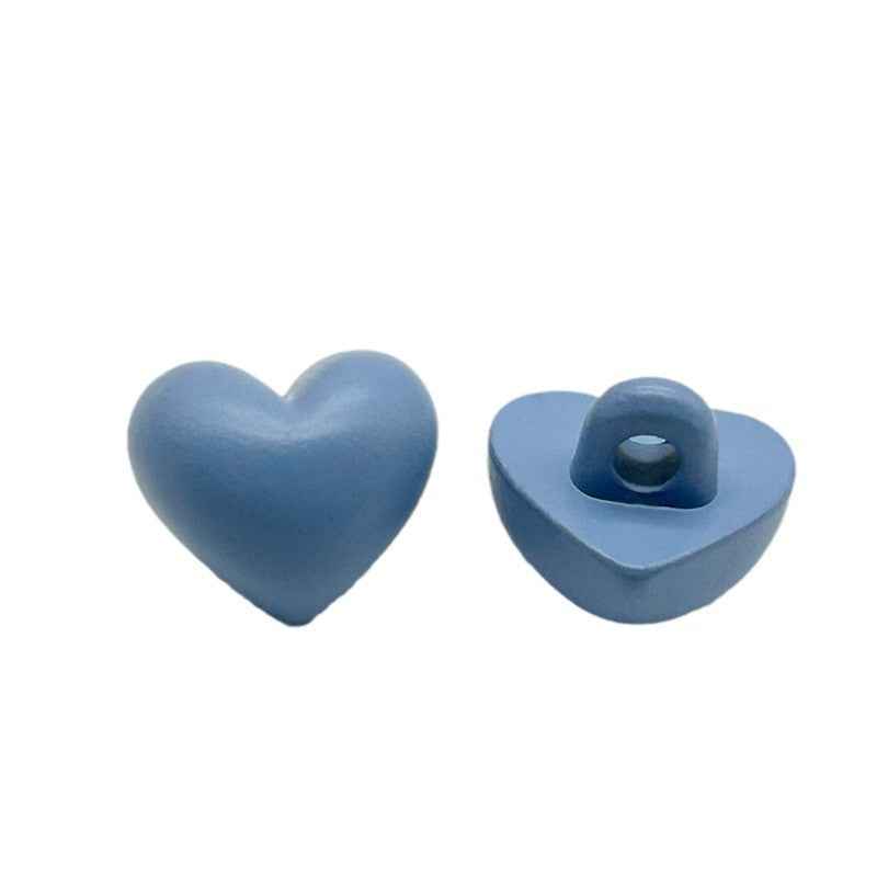 13.5mm Colorful Plastic Heart Buttons for Children's Sweater Knitted Shirt 100 Pack - Lots of Buttons