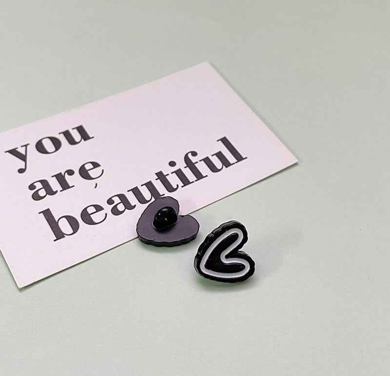 17mm Colorful Cartoon Double Heart Plastic Buttons for Children's Garments 54 Pack - Lots of Buttons