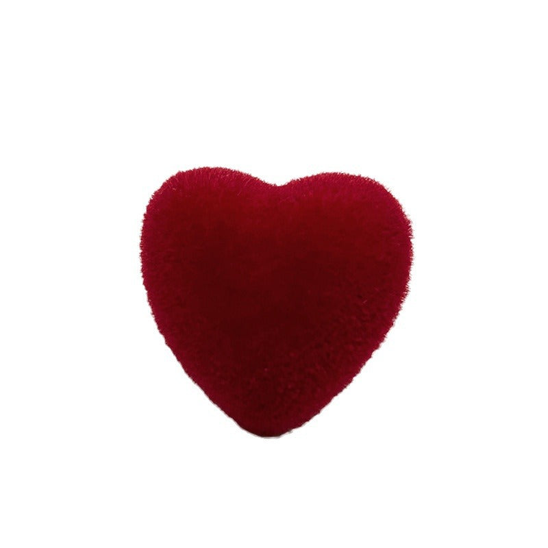 17,5 mm Bottoni Colorati a Velluto a Forma di Cuore per Maglioni, Maglieria, Cappotti, Confezione da 56