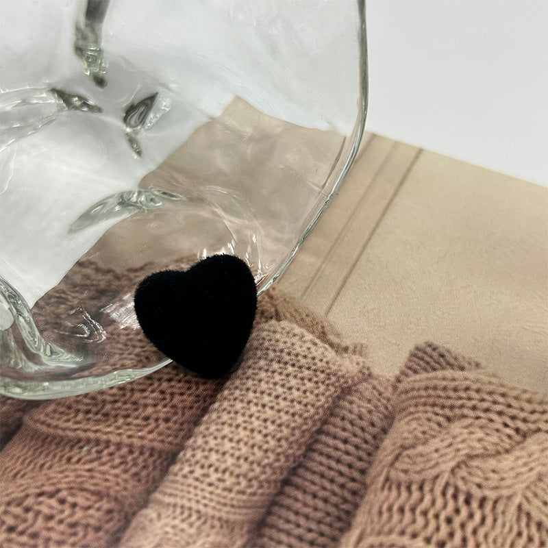 17,5 mm Bottoni Colorati a Velluto a Forma di Cuore per Maglioni, Maglieria, Cappotti, Confezione da 56