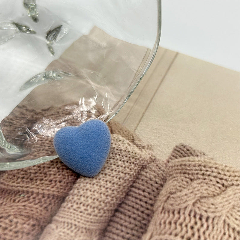 17,5 mm Bottoni Colorati a Velluto a Forma di Cuore per Maglioni, Maglieria, Cappotti, Confezione da 56