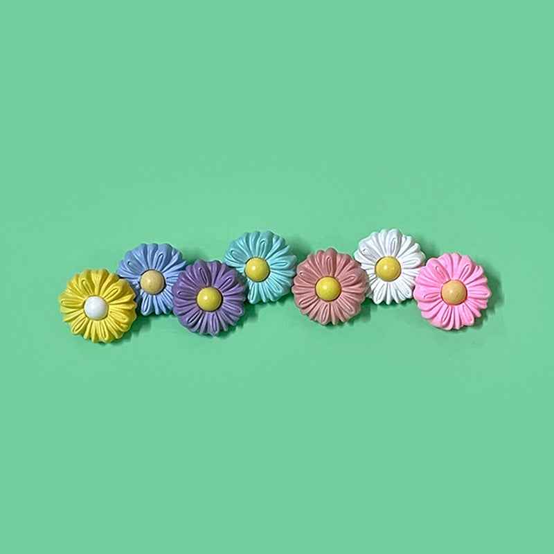 12.5/18mm Colorful Cartoon Daisies Flower Plastic Buttons for Children's Sleepwear 70 Pack - Lots of Buttons