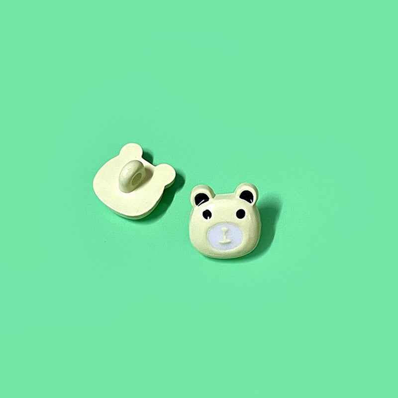 15mm Cartoon Colorful Bear Head Plastic Shank Buttons for Children's Sweaters 50 Pack - Lots of Buttons