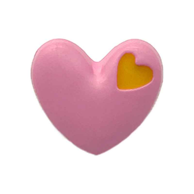15/18mm Cartoon Cute Colorful Heart-Shaped Children's Buttons with Shanks 70 Pack - Lots of Buttons