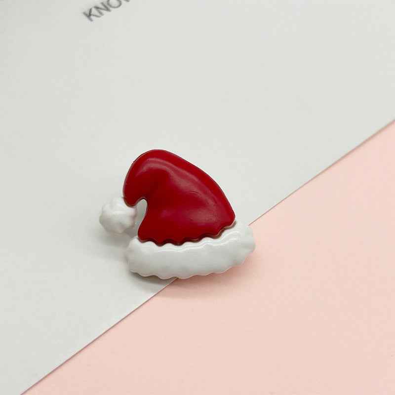 20mm Christmas Themed Colorful Hat Plastic Shank Buttons for Children's Cape Coat 49 Pack - Lots of Buttons