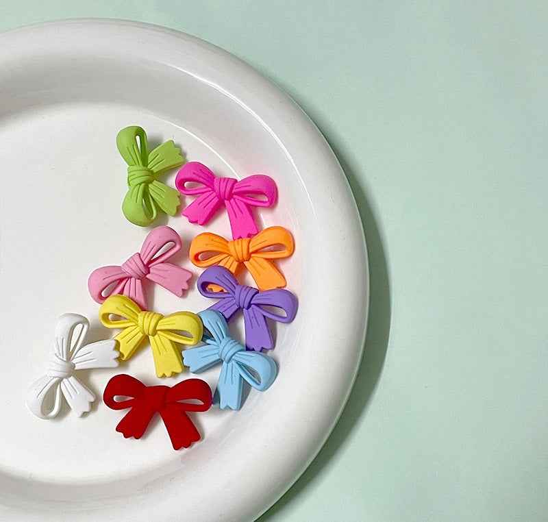 28mm Macaron Bow Plastic Buttons for Children's Apparel Hair Accessories 54 Pack - Lots of Buttons