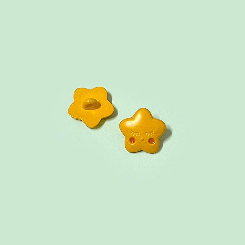 Boutons en plastique en forme d'étoile colorés de 15/18 mm pour vêtements de bébé, pack de 60