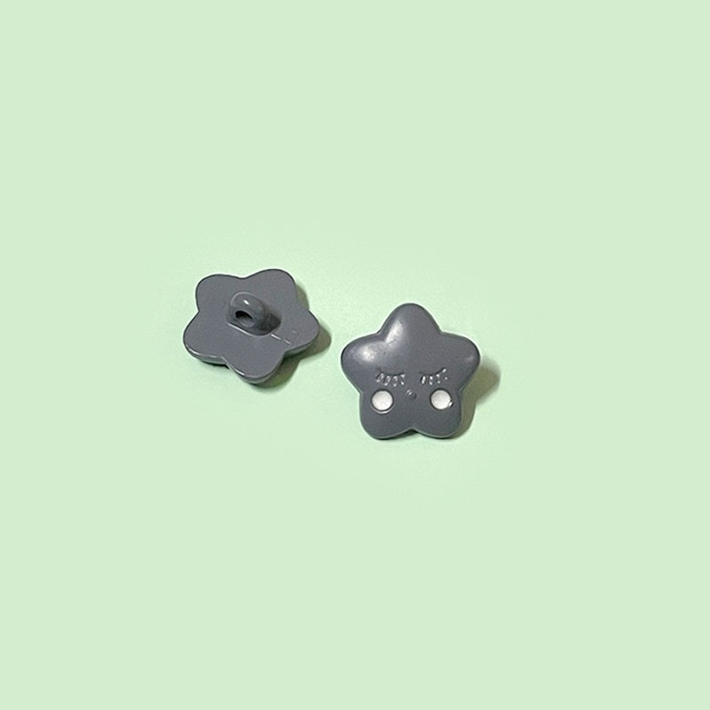 Boutons en plastique en forme d'étoile colorés de 15/18 mm pour vêtements de bébé, pack de 60