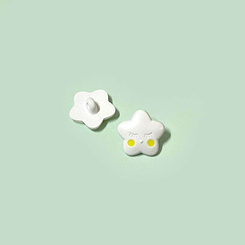 Boutons en plastique en forme d'étoile colorés de 15/18 mm pour vêtements de bébé, pack de 60