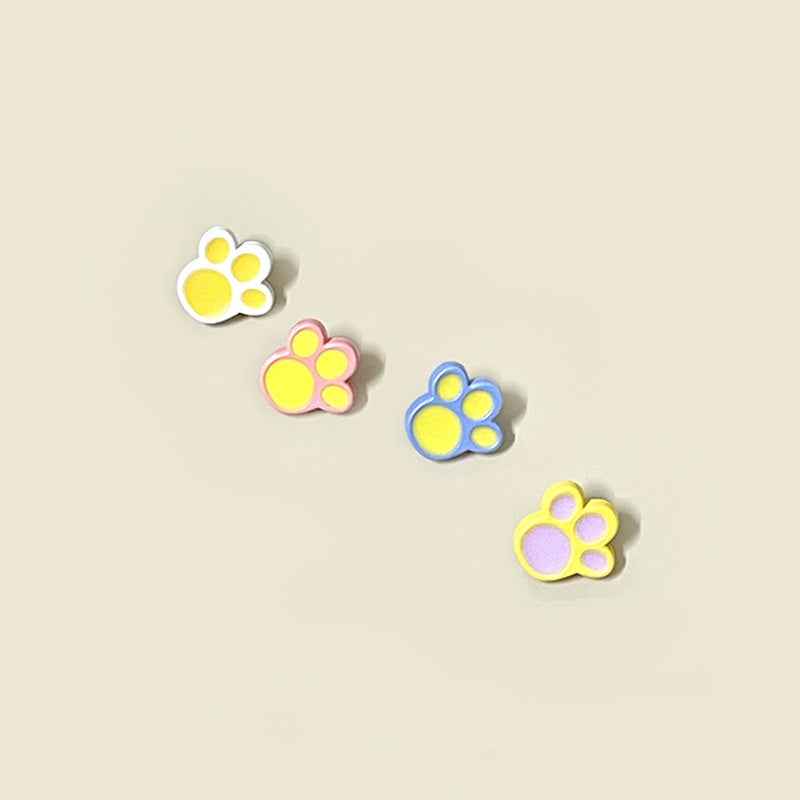 12.5/15/18mm Children's Colorful Little Paw Cartoon Plastic Shank Buttons 48 Pack - Lots of Buttons