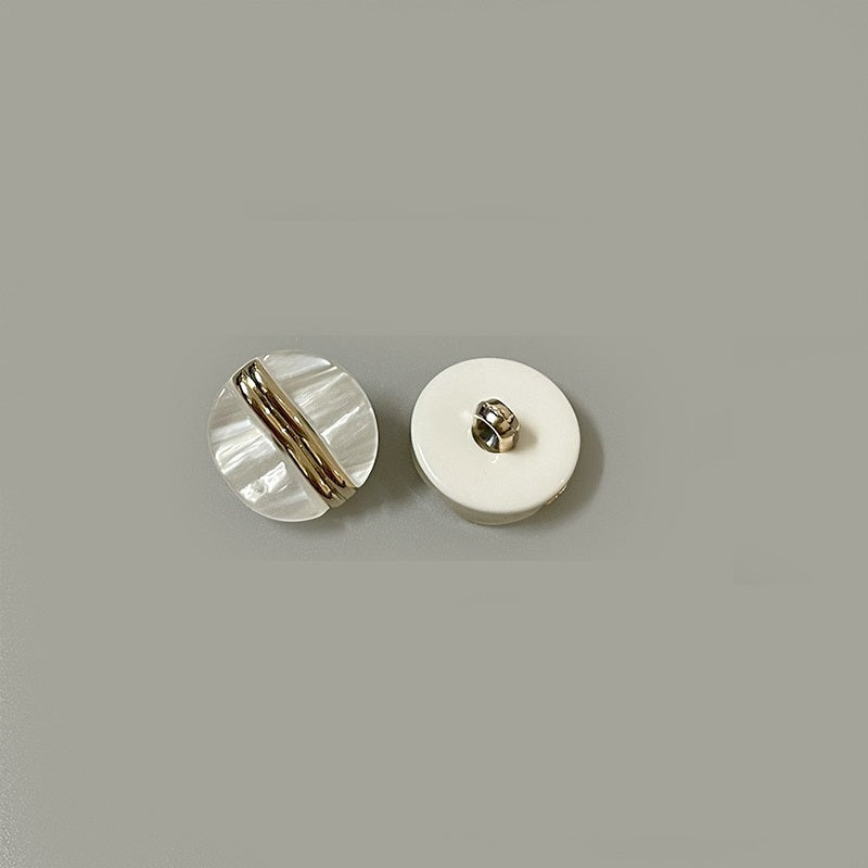 18mm Rund Resin Dubbelstång Perleliknande Knappar för Ulljackor Stickat 500st