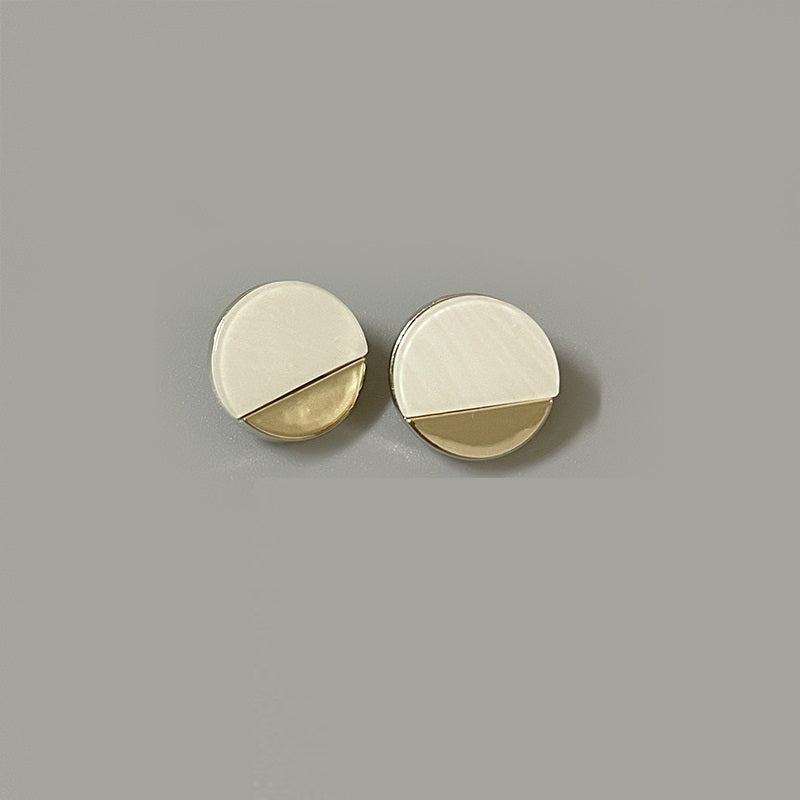 18/21.5/25mm Rund Tvåfärgad Guld- och Vit Resin Syknappar med Skänklar 500st