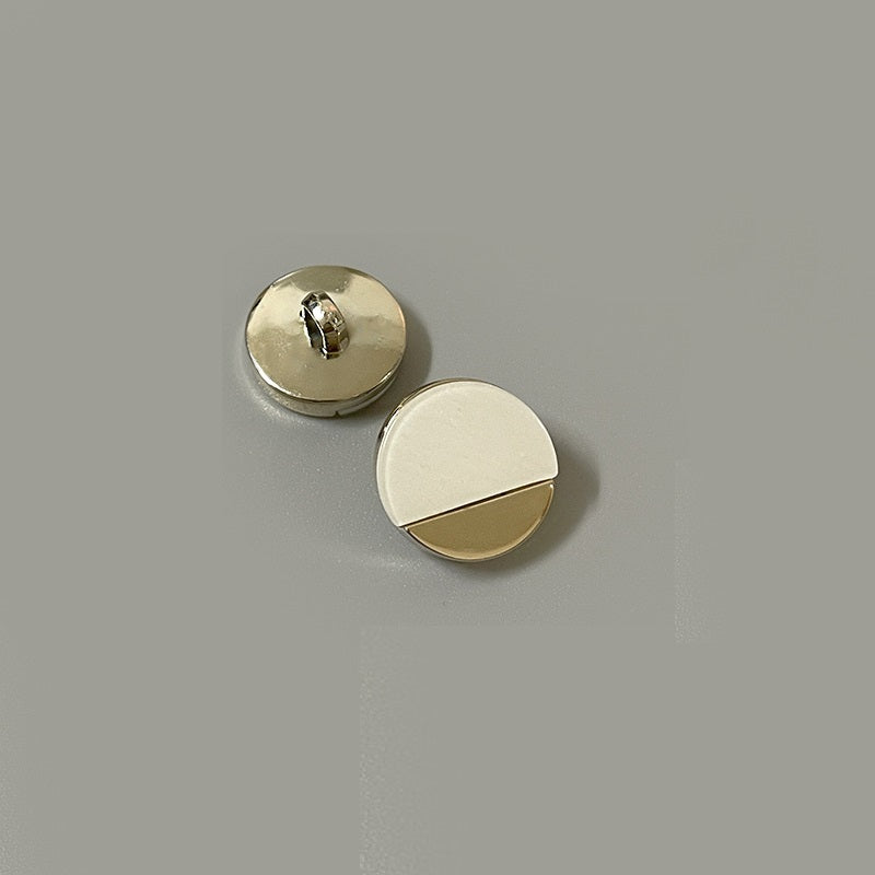 18/21.5/25mm Rund Tvåfärgad Guld- och Vit Resin Syknappar med Skänklar 500st