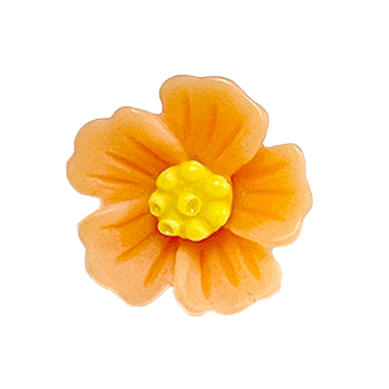 Botones de costura de plástico en forma de flor coloridos de 14 mm con patas, paquete de 210