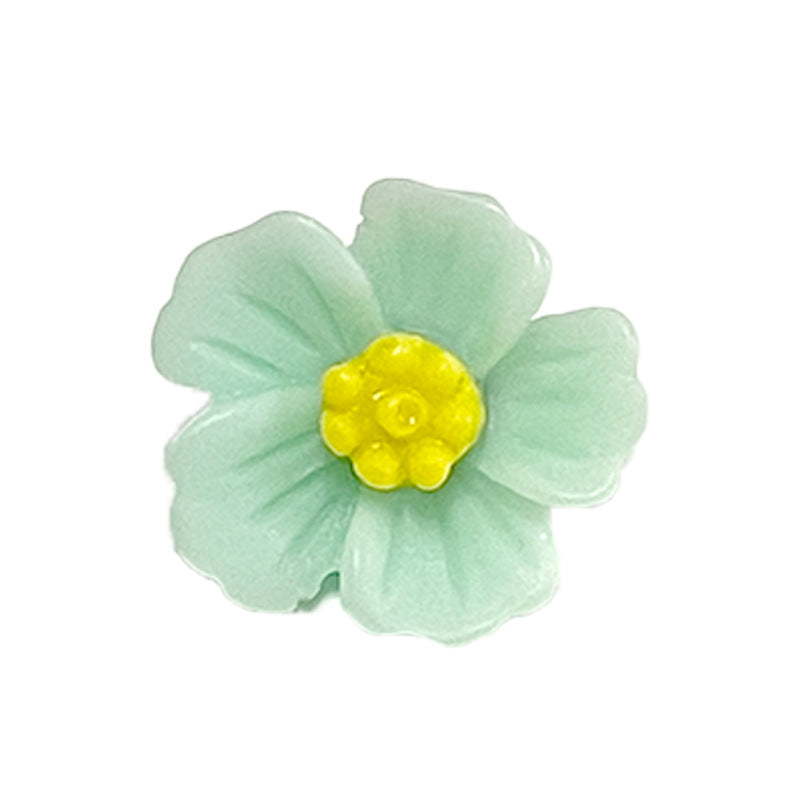 Botones de costura de plástico en forma de flor coloridos de 14 mm con patas, paquete de 210