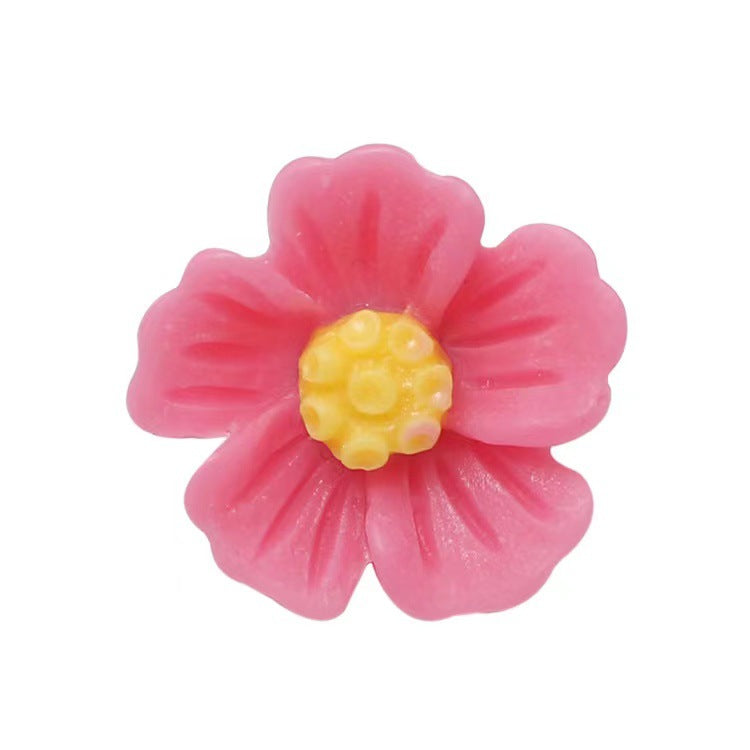 Botones de costura de plástico en forma de flor coloridos de 14 mm con patas, paquete de 210