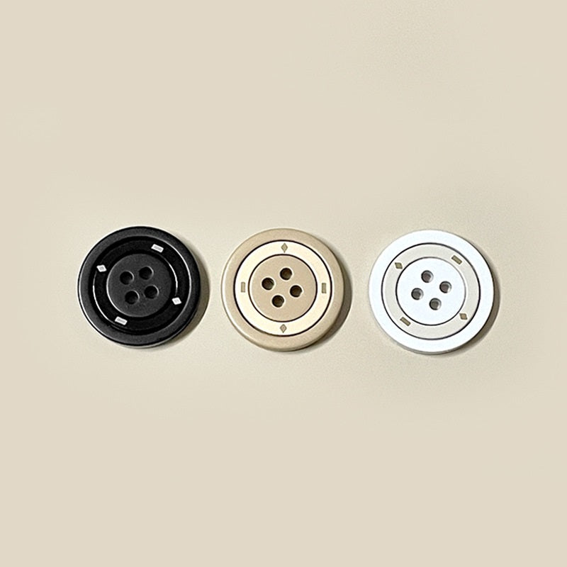 17.5/25mm Round Four-Hole Metal Buttons Black,White Khaki for Coats 50pcs