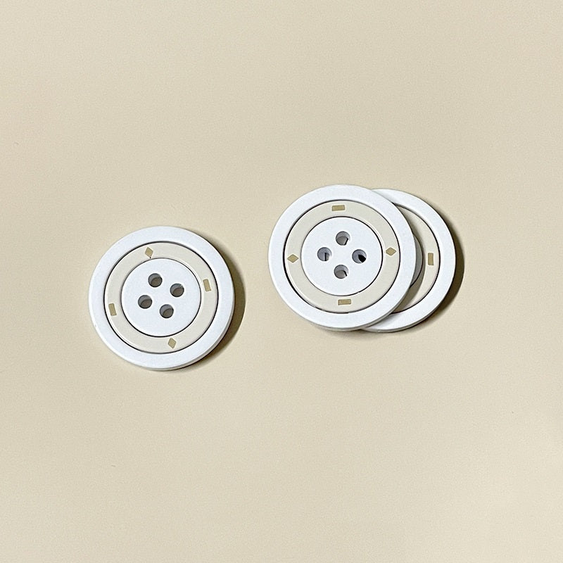 17.5/25mm Round Four-Hole Metal Buttons Black,White Khaki for Coats 50pcs