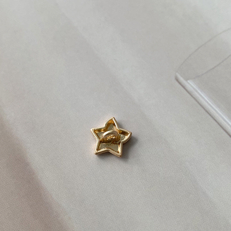 12mm Csillag és Hold Kombinációs Dekoratív Fém Gombok Ing Mandzsetta Gombok 30db