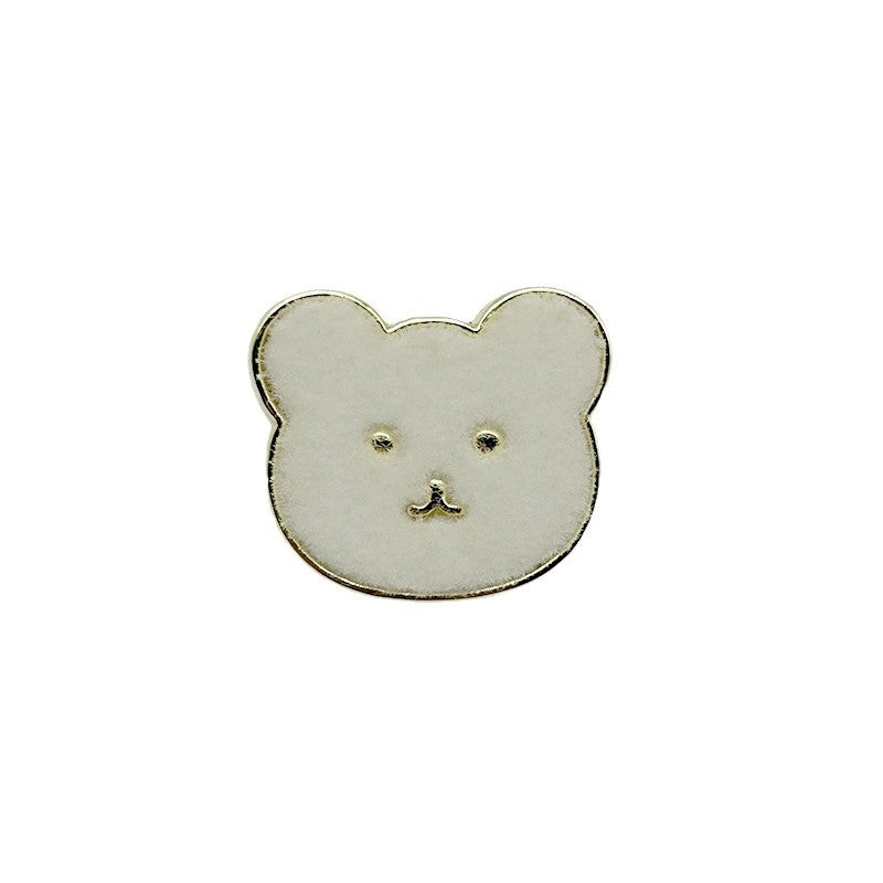 Botones de metal con shank de cara de franela de oso de peluche de 23 mm para abrigos 12PCS